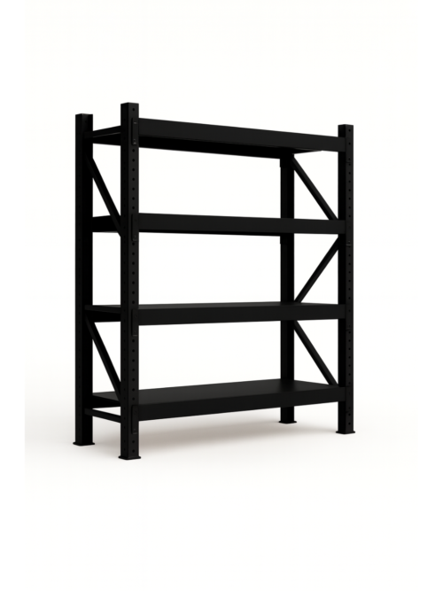 Rack estante medidas 200x120x60 cm negro - 800 kg