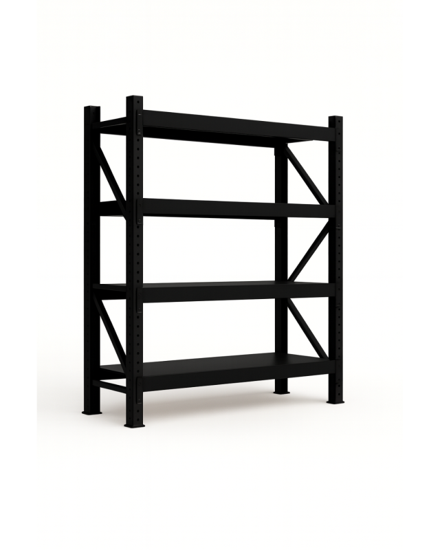 Rack estante medidas 200x120x60 cm negro – 800 kg